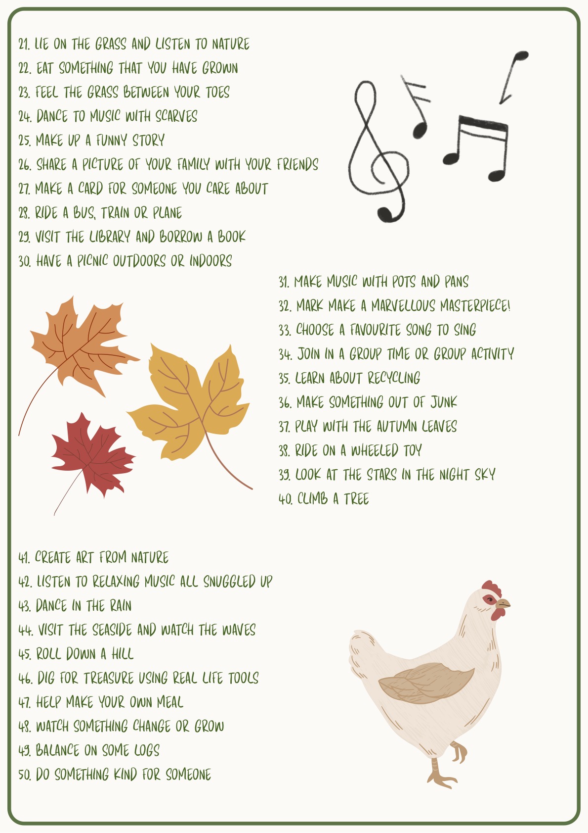 50 Things To Do before I Am 5 part 2